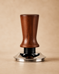 ElyseraRitual Precision Constant Force Tamper 58mm flat base beech wood handle stainless steel