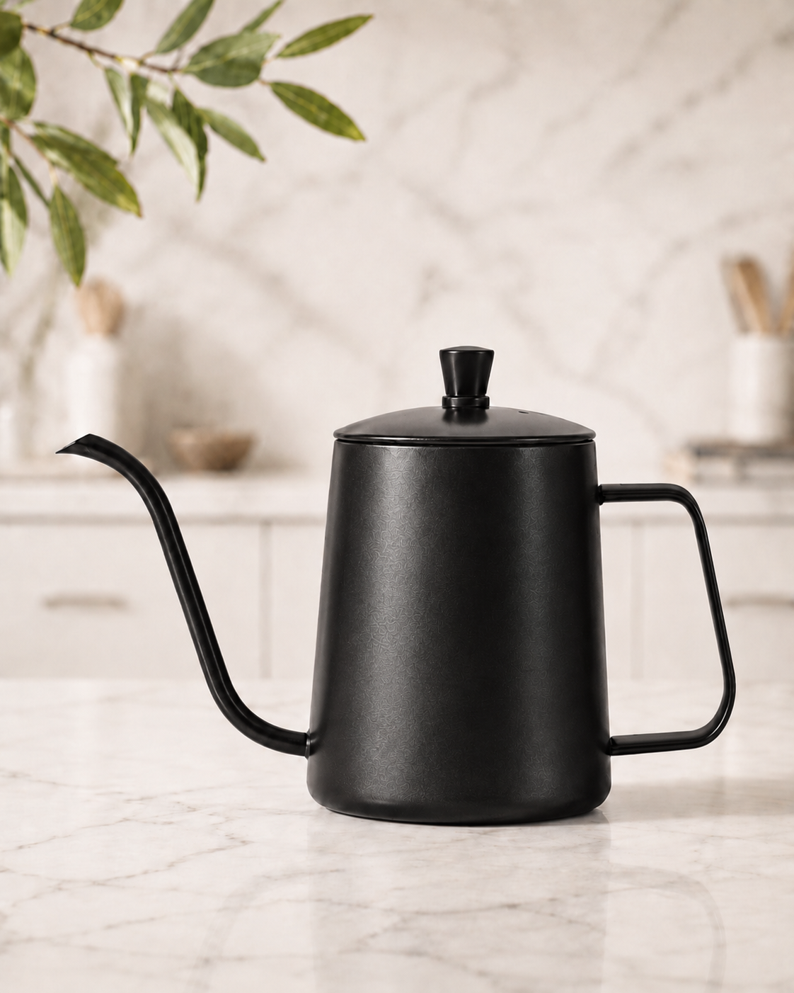 Ritual Kettle Origin stovetop gooseneck kettle brushed black — ElyseraRitual