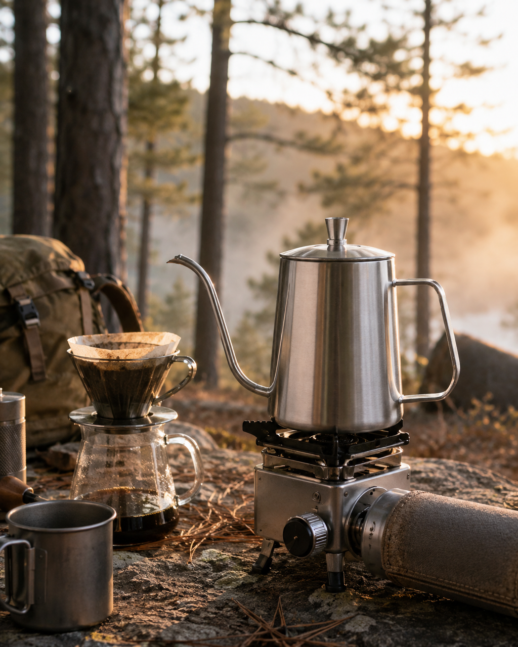 Gooseneck stovetop kettle camping outdoor coffee brewing