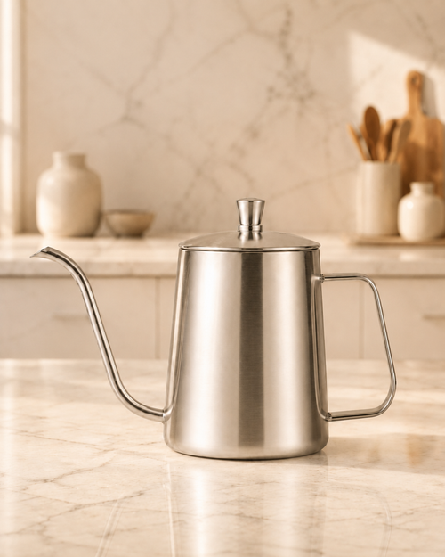 Ritual Kettle Origin stovetop gooseneck kettle brushed silver — ElyseraRitual